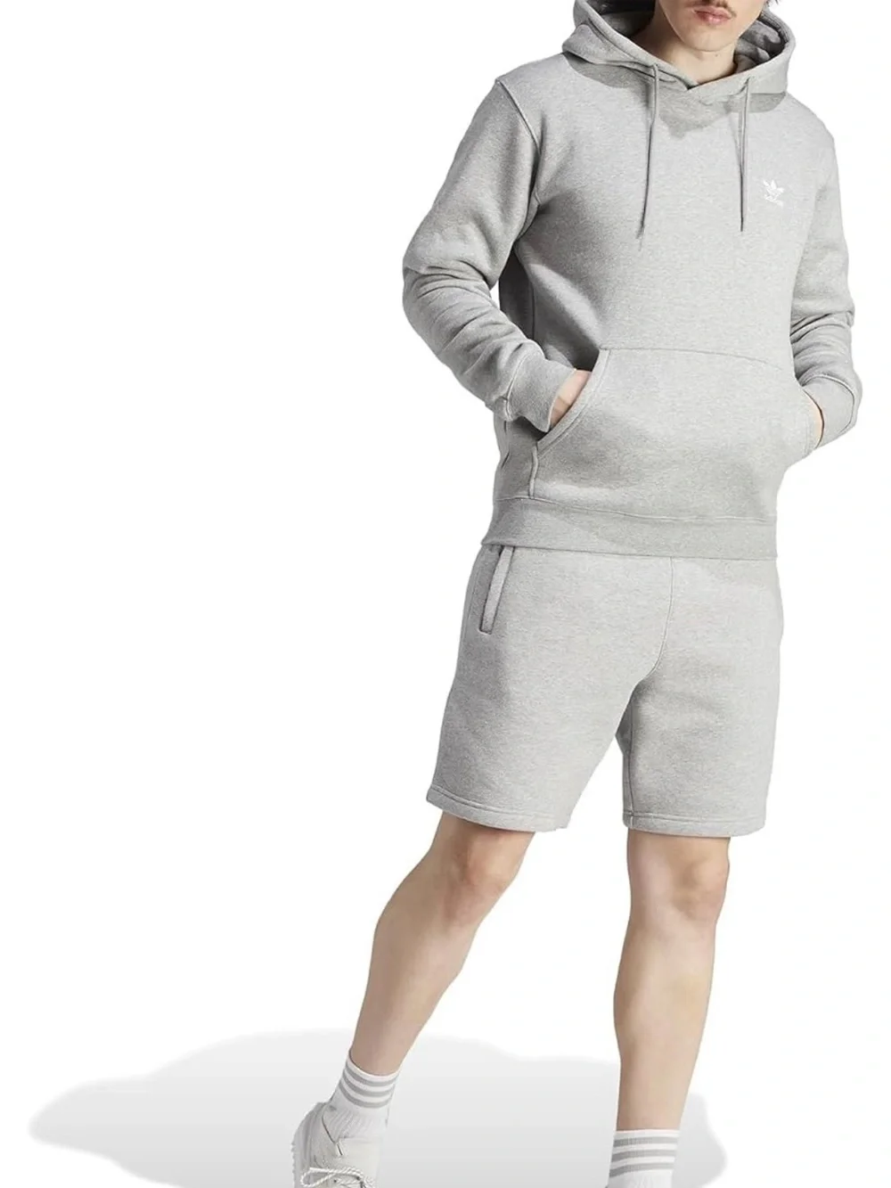 Adidas Originals Trefoil Essentials Hoodie - Heather Gray